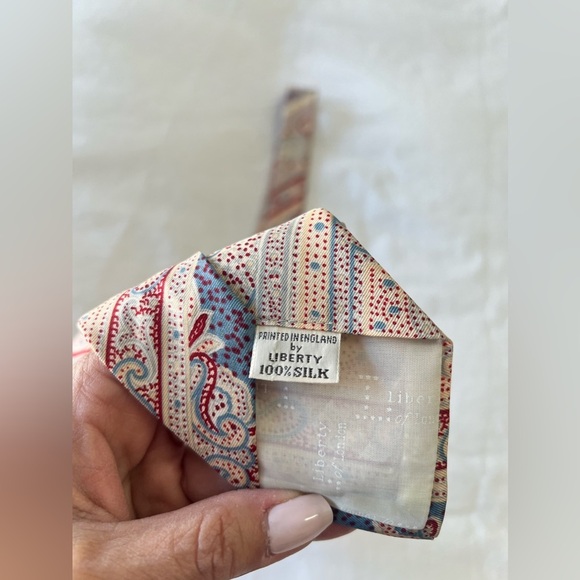 Vintage Liberty Of London By Berkley | Silk Neck Tie Cotton Paisley Preppy - Picture 5 of 6